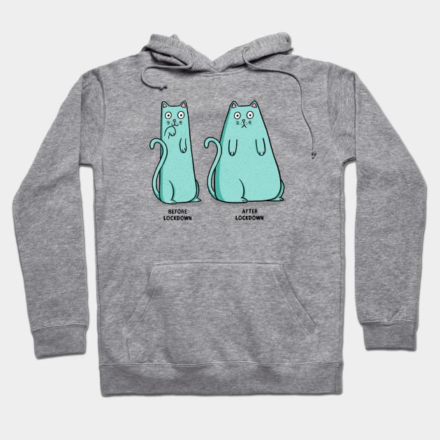 Lockdown - Before and After Hoodie by Drawn to Cats